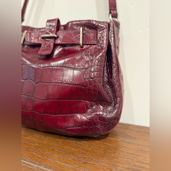 Furla Greta embossed croc handbag shoulder bag - Picture 13 of 13